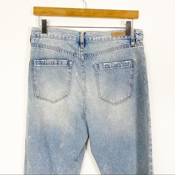 BLANKNYC High Rise Tapered Lace Up Jeans Distressed Raw Hem Hi Waisted Size 28 - Picture 7 of 9